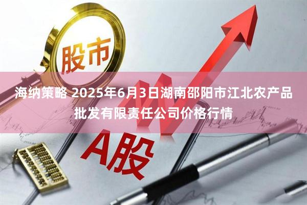 海纳策略 2025年6月3日湖南邵阳市江北农产品批发有限责任公司价格行情