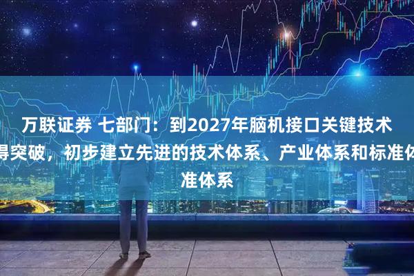 万联证券 七部门：到2027年脑机接口关键技术取得突破，初步建立先进的技术体系、产业体系和标准体系