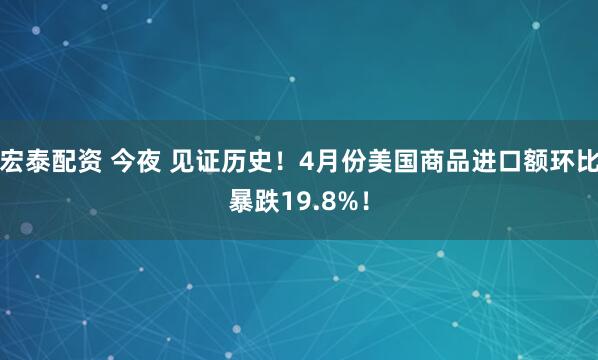 宏泰配资 今夜 见证历史！4月份美国商品进口额环比暴跌19.8%！