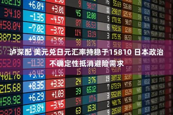 泸深配 美元兑日元汇率持稳于15810 日本政治不确定性抵消避险需求