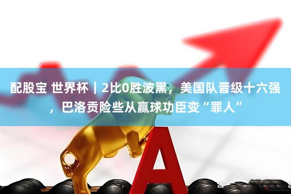 配股宝 世界杯｜2比0胜波黑，美国队晋级十六强，巴洛贡险些从赢球功臣变“罪人”